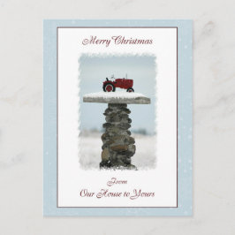 Festiva Navidades de tractores de nuestra casa a su postal