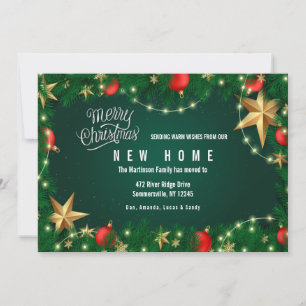 Festiva Navidades decoran tarjeta de viaje de vacaciones