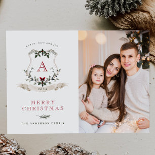 Festiva Navidades del Boho Una tarjeta de vacaciones fotog