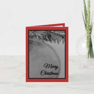 Festiva Navidades del Ornamento Crimson - Elegante tarjeta