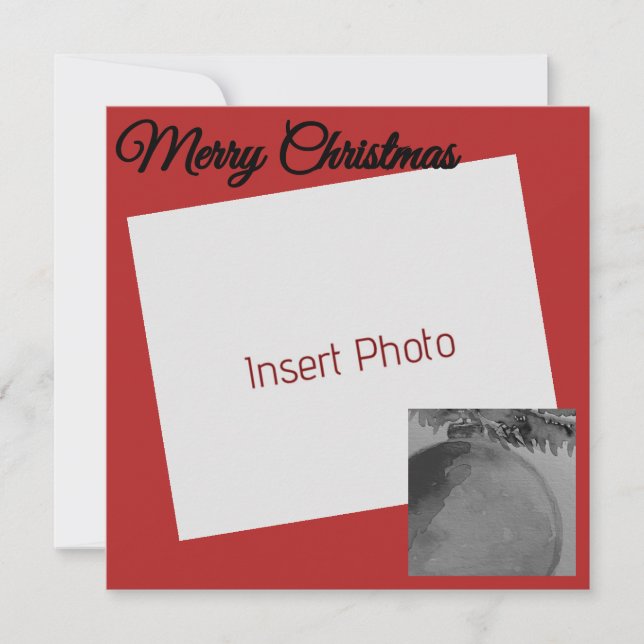 Festiva Navidades del Ornamento Crimson - Elegante tarjeta (Anverso)