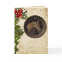Navidades del tema del caballo Tarjeta y sobres; P