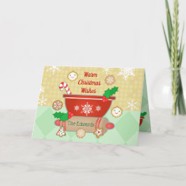 Festiva Navidades desean tarjeta de saludo de bolas Person