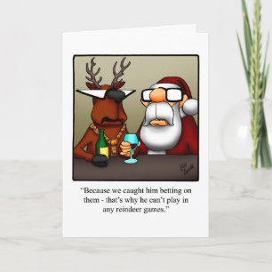 Festiva Navidades divertidos Humor Tarjeta de saludo "Spec
