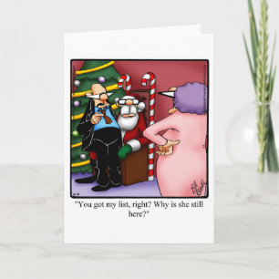 Festiva Navidades divertidos Humor Tarjeta de saludo "Spec