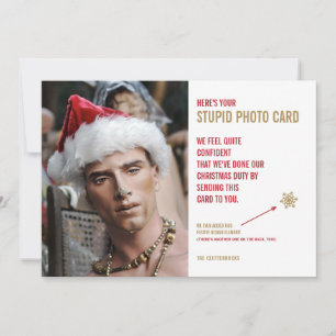 Festiva Navidades divertidos Mannequin Estúpido Tarjeta Fo