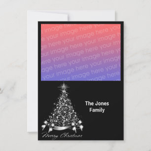 Festiva Navidades elegantes carta tarjeta de vacaciones pl