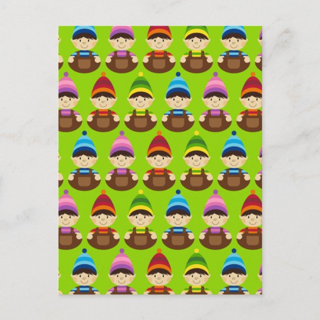 Festiva Navidades Elf Repetir la postal (Anverso)