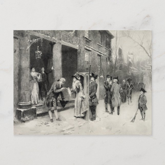 Festiva Navidades en postal del Colonial Times (Anverso)