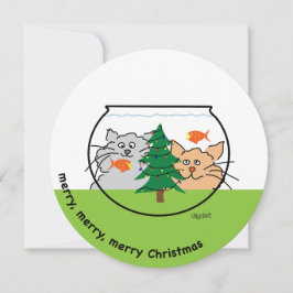 Festiva Navidades en una tarjeta de vacaciones de Fishbowl