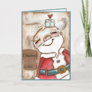 Festiva Navidades es amor - Tarjeta de Navidades
