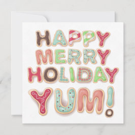 Festiva Navidades escarchados galletas horneando tarjeta d