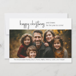 Festiva Navidades felices con una tarjeta de foto