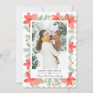 Festiva Navidades Florals - Tarjeta fotográfica