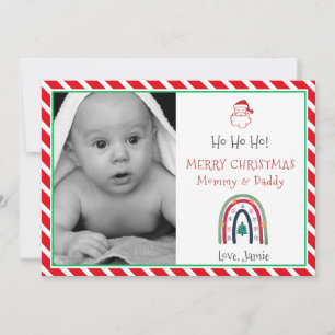 Festiva Navidades Foto De Bebé Para La Tarjeta De Vacacion