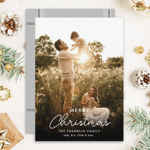 Festiva Navidades fotográficos individuales Tarjeta de dis
