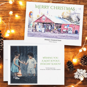 Festiva Navidades fotográficos personalizados Tarjeta Ruta