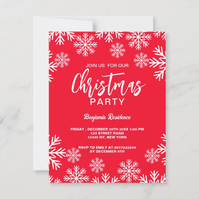 Festiva Navidades Invitar tarjeta Fiesta (Anverso)