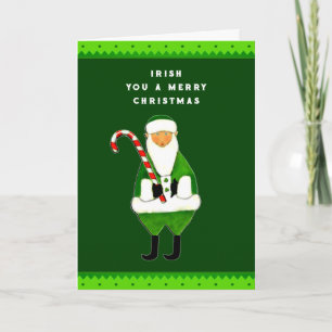 Festiva Navidades irlandeses saludan tarjeta de vacaciones