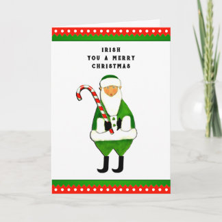 Festiva Navidades irlandeses saludan tarjeta de vacaciones