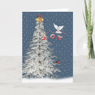 Festiva Navidades Joy Dove con tarjeta de vacaciones de ár