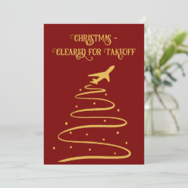 Festiva Navidades listos para la tarjeta de despegue