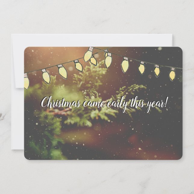 Festiva Navidades Llegaron Temprano Esperando Tarjeta De N (Anverso)
