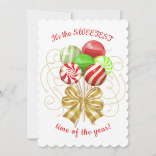 Festiva Navidades lollipops caramelos dulces tarjeta de va