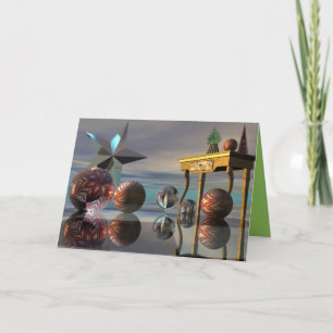 Festiva Navidades magnéticos surrealistas / tarjeta de Año