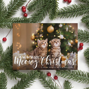 Festiva Navidades Meowy   Tarjeta de vacaciones completa d