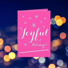 Festiva Navidades Moda Script Girly Tarjeta de vacaciones 