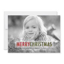 Navidades modernos animan | Tarjeta fotográfica de