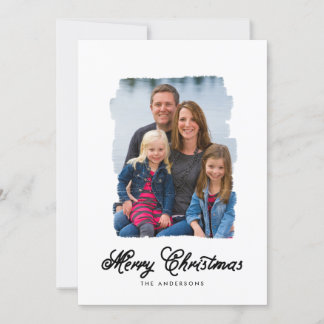 Festiva Navidades modernos pintados | Tarjeta fotográfica
