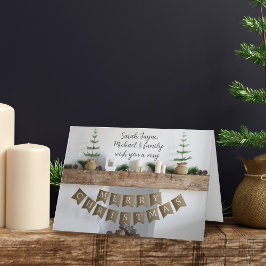 Festiva Navidades modernos reemplazan tarjeta de vacacione