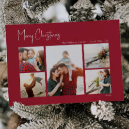 Festiva Navidades modernos | Tarjeta de vacaciones Red Fiv