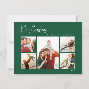 Festiva Navidades modernos Tarjeta de vacaciones verde d