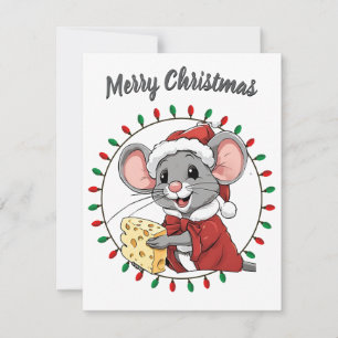 Festiva Navidades Mouse recibe la tarjeta de saludo de que