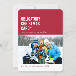 Festiva Navidades obligatorios... Graciosa tarjeta fotográ