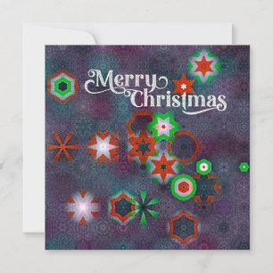 Festiva Navidades personalizados Tarjeta Estrellas abstrac