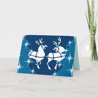 Festiva Navidades personalizados tarjeta Navidades azules 
