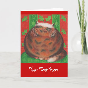 Festiva Navidades Pud tarjeta de saludo 'Your Text'