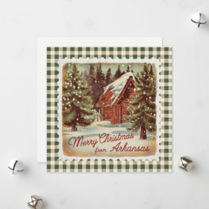 Festiva Navidades Retro En Tarjeta De Vacaciones De Arkans