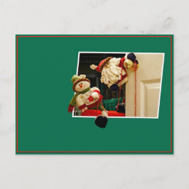 Festiva Navidades Santa Claus y la postal de Snowman