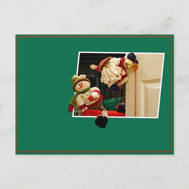 Festiva Navidades Santa Claus y la postal de Snowman (Anverso)