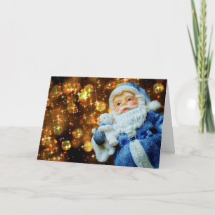 Festiva Navidades Santa Claus y tarjeta de oso polar para