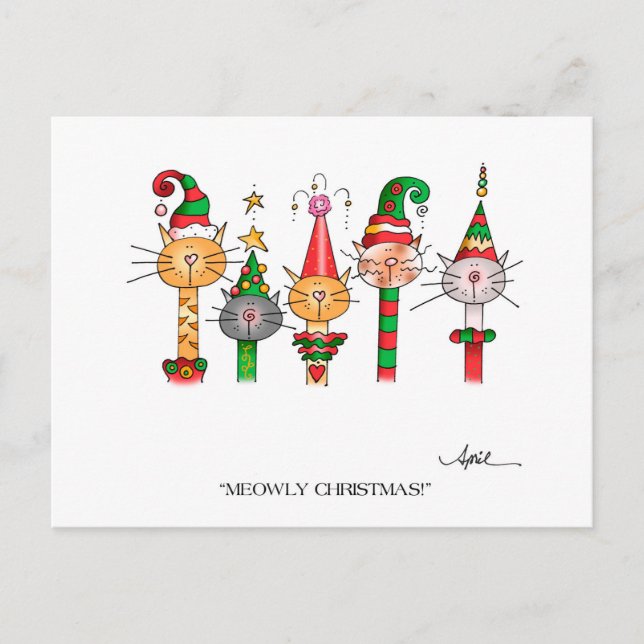 Festiva ¡NAVIDADES SENCILLOS! Postal (Anverso)