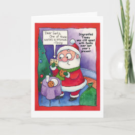 Festiva Navidades: Tarjeta de aperitivo de Santa Claus