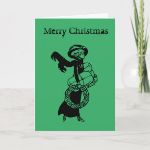 Festiva Navidades tarjeta de diseño vintage original