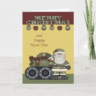 Festiva Navidades, tarjeta de felicitación del ejército