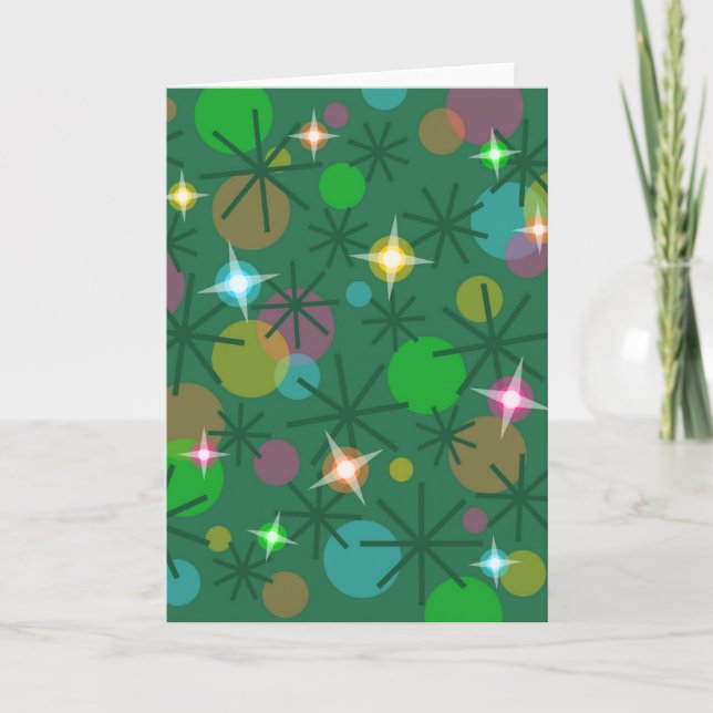 Festiva Navidades Tarjeta de saludo de luces vertical (Anverso)